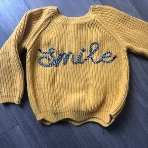Girls “Smile” knit sweater